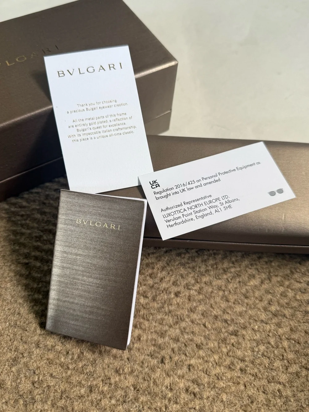 BVLGARI Serpenti Poisoncandy Soft Cat Eye Metal Gold Frame Sunglasses NWT